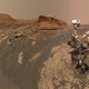 Curiosity took this selfie, with Mont Mercou in the background, on March 26, 2021.